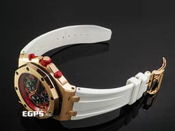 Audemars Piguet AP錶 愛彼 Royal Oak Offshore 皇家橡樹離岸型 計時碼錶 26299OR.OO.D001GA.01 18K玫瑰金材質 <font color="#05f0f0">黑色“Mega Tapisserie”錶盤</font> <font color="#FF0000">馬庫斯標誌錶背 全球限量50枚 </font>自動上鏈&nbsp;42mm
