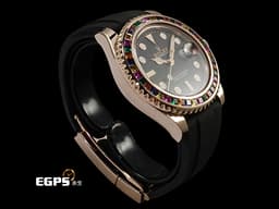 ROLEX 勞力士 Yacht-Master 遊艇名仕型 268655 <font color="#FFE6D9">永恆玫瑰金 </font><font color="#fa00fa">精鑲彩色糖果寶石錶圈</font>&nbsp;<font color="#FF0000">2020年新式保卡</font> 自動上鍊 37mm
