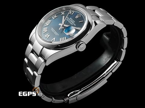 ROLEX 勞力士 Datejust 36 蠔式日誌型 126200&nbsp;DJ36 不鏽鋼材質&nbsp;藍色面盤 羅馬數字時標 2026年保卡 蠔式（Oyster）三節錶帶 自動上鍊 36mm