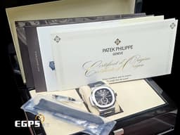 Patek Philippe 百達翡麗 PP錶 Nautilus Annual Calendar 5726 金鷹系列 5726A-001 不鏽鋼材質 <font color="#05f0f0">年曆錶 月相盈虧 實用年曆功能的熱賣缺貨款金鷹系列</font><font color="#FF0000"> 2024年保單 台灣公司貨</font>&nbsp;自動上鏈 40.5mm