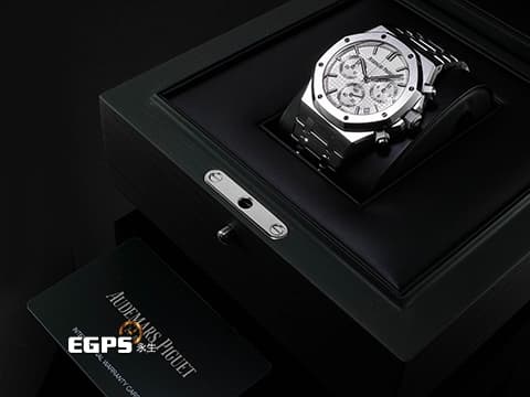Audemars Piguet 愛彼 AP錶 Royal Oak 皇家橡樹系列 不鏽鋼材質 26240ST 飛返計時功能 26240ST.OO.1320ST.07 銀色調面盤 2025年新式保卡&nbsp;自動上鍊&nbsp;41mm