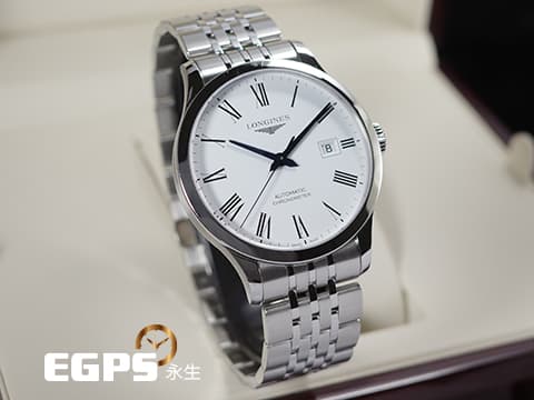 LONGINES 浪琴 Record 開創者系列 L28214116 三日鍊 藍鋼指針 不鏽鋼 簡約經典 大三針&nbsp;2024年台灣公司貨&nbsp;自動上鍊 40mm