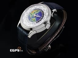 Patek Philippe 百達翡麗 PP錶 Complications 複雜功能時計 World Time 5231G-001 18K白金材質&nbsp;<font color="#0080FF">大明火掐絲琺瑯錶面（東南亞與大洋洲）</font><font color="#0582f5">世界時區、24小時、日夜顯示</font>&nbsp;<font color="#FF0000">2022年保單 僅試戴收藏極新品</font>&nbsp;自動上鍊 38.5mm