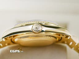 ROLEX 勞力士 Day-Date 36 蠔式 星期日曆型 18238A 18K黃金材質&nbsp;<font color="#f7da45">原廠鑽石時標 皇帝金色面盤</font><font color="#FF0000">&nbsp;</font>DD36 經典三角坑紋錶圈&nbsp;<font color="#ff0000">元首型（President）錶帶 總統帶</font> 自動上鍊 36mm