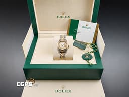 ROLEX 勞力士 Lady DateJust 179173 蠔式日誌型&nbsp;DJ26 經典三角坑紋錶圈 半金款 <font color="#ff0000">18K黃金材質 羅馬數字立體時標&nbsp;天然珍珠母貝面盤 五株紀念型鏈帶&nbsp;</font>自動上鍊 26mm