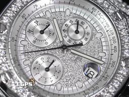 Audemars Piuget 愛彼 AP錶 Royal Oak Offshore &nbsp;皇家橡樹離岸型 不鏽鋼材質    <font color="#FF0000">精鑲鑽石滿天星面盤、鑲鑽錶圈、鑲鑽錶殼 </font>&nbsp;自動上鍊 計時碼表 42mm