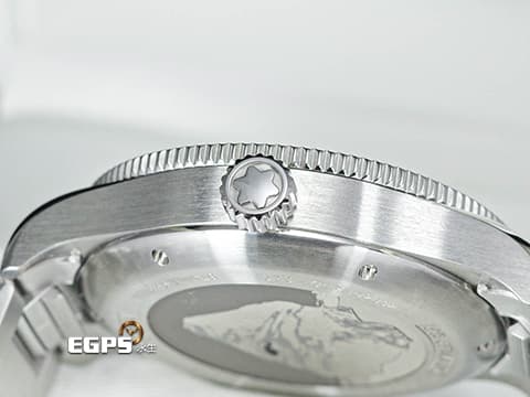 MONTBLANC 萬寶龍 1858 Iced Sea 系列 MB129373 綠色冰河紋面盤 陶瓷外圈 綠水鬼&nbsp;不鏽鋼 大三針 2026年保單&nbsp;潛水錶 自動上鍊 41mm