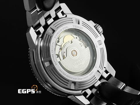 TISSOT 天梭 海星 1000系列 T1204071109101 漸層湖水藍色面盤 大三針 不鏽鋼材質&nbsp;2024年保單 自動上鍊 43mm