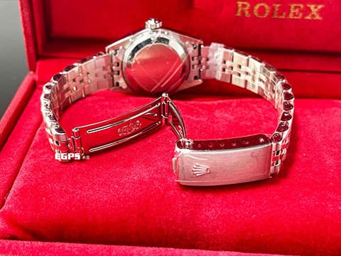 ROLEX 勞力士 Datejust 79174 銀灰色面盤 原廠鑽石時標 18K白金三角坑紋圈 904L不鏽鋼材質&nbsp;&nbsp;自動上鍊蠔式女錶 26mm