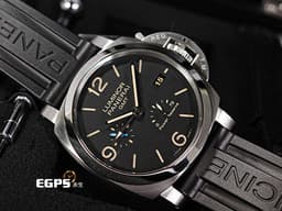 PANERAI 沛納海 Luminor 1950 3 Days GMT Power Reserve PAM01321 <font color="#be9672">經典三明治面盤 淡褐色夜光時標 菸草面</font>&nbsp;PAM1321 <font color="#1771c4">藍色小秒針</font> 三日鍊 GMT 兩地時間 動能儲存顯示 <font color="#FF0000">2023年台灣公司貨 </font>自動上鍊  44mm
