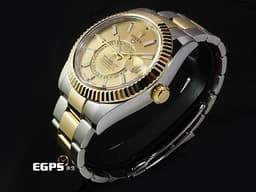 ROLEX 勞力士 Sky-Dweller 336933 蠔式 天行者 <font color="#f5dea8">18K黃金材質 半金款 最新9002機芯 皇帝金色面盤</font>&nbsp;兩地時間 年曆錶 沙羅系統 經典三角坑紋錶圈 <font color="#FF0000">2026年保卡</font>&nbsp;自動上鍊 42mm