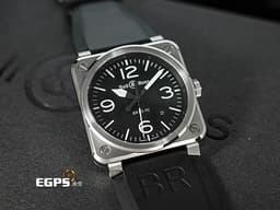 Bell &amp; Ross 柏萊士 BR錶 Instrument 系列 BR03-92&nbsp; 大三針&nbsp; 經典黑色面盤 不鏽鋼材質 飛行錶 自動上鍊 42mm