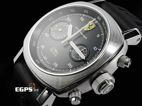 PANERAI Ferrari 沛納海 法拉利 FER00025 不鏽鋼材質&nbsp;法拉利聯名款 1/8 Second 閃電追針計時 限量300支&nbsp;手動上鏈 45mm