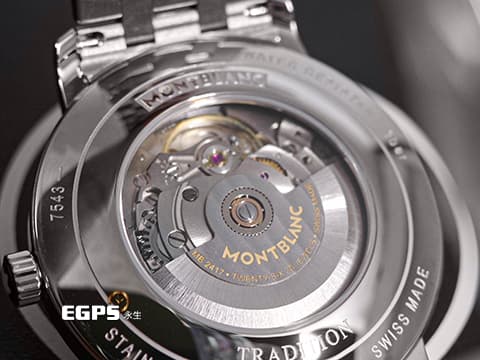 MONTBLANC 萬寶龍 &nbsp;Tradition 傳統系列 127776 鍍金不鏽鋼材質 灰色太陽紋放射面盤 2025年保卡 自動上鍊 40mm