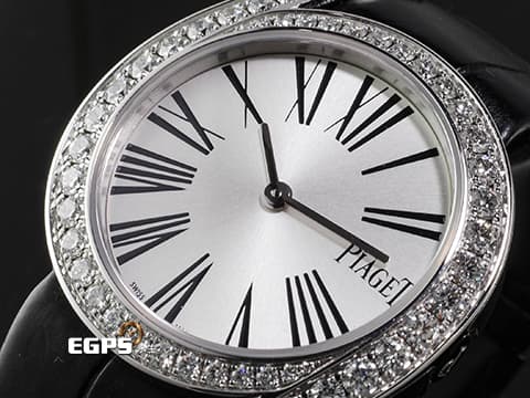 PIAGET 伯爵 Limelight Gala系列 G0A38160 18K白金材質 鑲飾60顆圓形美鑽（約0.92克拉）錶圈 2025年保卡 新錶訂價：1,040,000元&nbsp;石英機芯 32mm