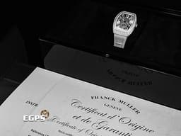 Franck Muller 法蘭穆勒 FM Vanguard Lady Slim Vintage V35 S <font color="#05f0f0">銀灰色面盤 原廠鑲嵌308顆頂級天然美鑽（約4.44克拉）</font>小秒針 不鏽鋼材質&nbsp;<font color="#ff0000">2025年保單</font> 自動上鍊 35x46.3mm