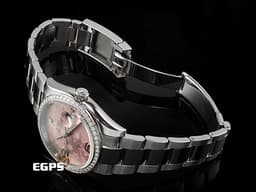 ROLEX 勞力士 DATEJUST 116244 蠔式 不鏽鋼材質&nbsp;<font color="#f7b1dd">稀有面盤&nbsp;原廠鑲嵌鑽石錶圈 粉紅色花朵藝術面盤</font> 自動上鏈 36mm