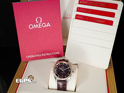 OMEGA 歐米茄 Constellation 星座 Globemaster Annual Calendar 系列 13023412211001「Pie Pan Dial 多邊型立體紅色錶盤」Sedna金材質 半金款 年曆錶&nbsp;2022年台灣公司貨 自動上鏈 41mm