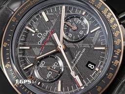 OMEGA 歐米茄 Speedmaster Chronograph 超霸 速霸 <font color=#ADADAD>Grey Side of the Moon「月之暗面」灰色陶瓷錶殼</font> 31163445199001 玫瑰金外圈 <font color=#33CCFF>Gibeon 隕石面盤</font> 計時碼表 <font color=#FF0000>2021年台灣公司貨</font> 同軸擒縱 自動上鍊 44.25mm