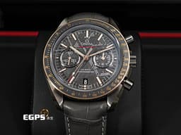 OMEGA 歐米茄 Speedmaster Chronograph 超霸 速霸 <font color=#ADADAD>Grey Side of the Moon「月之暗面」灰色陶瓷錶殼</font> 31163445199001 玫瑰金外圈 <font color=#33CCFF>Gibeon 隕石面盤</font> 計時碼表 <font color=#FF0000>2021年台灣公司貨</font> 同軸擒縱 自動上鍊 44.25mm
