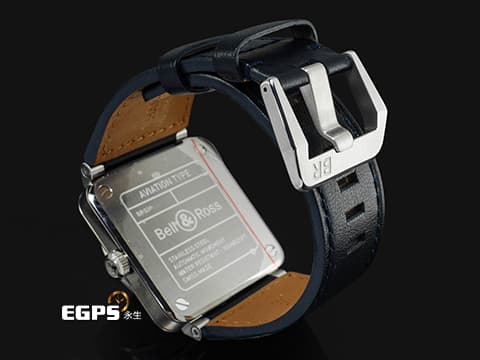 Bell &amp; Ross 柏萊士 &nbsp;BR-03 BLACK STEEL&nbsp;BR03A-BLU-ST/SCA 不鏽鋼材質 藍色放射紋面盤&nbsp;2025年保卡 台灣公司貨&nbsp;自動上鍊 41mm