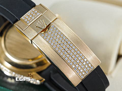 ROLEX 勞力士 Yacht-Master 42 蠔式 遊艇名仕型 226658&nbsp;精鑲226668TBR 後加大梯鑽石外圈、錶耳、錶側、折疊扣、客製化滿天星面盤&nbsp;18K黃金材質&nbsp;2022年保卡&nbsp;自動上鍊 42mm