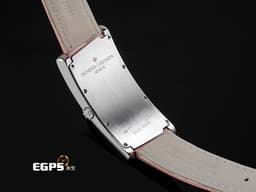 Vacheron Constantin 江詩丹頓 25010 18K白金材質 <font color="#05f0f0">精鑲滿天星鑽石面盤、錶圈 精鑲鑽石錶扣</font>&nbsp;<font color="#ff0000">整支錶重約1.68兩</font> 石英機芯 23mm