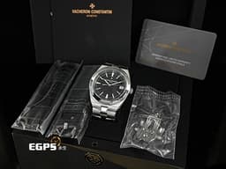 Vacheron Constantin 江詩丹頓 VC錶 Oversea 縱橫四海 4500V/110A-B483 黑色面盤 不鏽鋼<font color="#FF0000">&nbsp;易拆卸替換錶帶裝置 另附皮革錶帶和橡膠錶帶 2022年保單 </font>自動上鍊 41mm