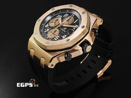 Audemars Piguet 愛彼 AP錶 Royal Oak Offshore 皇家橡樹離岸型 計時碼表 26470OR.00.A002CR.01 <font color="#ffecc2">18K玫瑰金材質 小金貓</font>&nbsp;<font color="#FF0000">2020年保單</font>&nbsp;自動上鍊 42mm