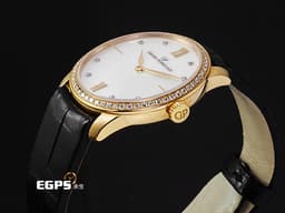 Girard-Perregaux 芝柏 GP錶 1966系列 49528D52A771-CK6A 18K玫瑰金材質&nbsp;<font color="#cadff0">原廠鑲嵌68顆鑽石錶圈（約0.58克拉）白色珍珠貝母面盤</font>&nbsp;&nbsp;<font color="#FF0000">2025年保單</font> 自動上鍊 30mm
