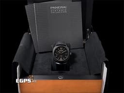 PANERAI 沛納海 RADIOMIR BLACK SEAL PAM384 PAM00384 <font color="#ff0000">霧面黑色陶瓷材質 </font><font color="#fafa01">黑色三明治夾層式錶盤</font>&nbsp;八日鍊 手上鍊&nbsp;45mm