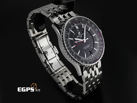 BREITLING 百年靈 Navitimer 41 航空計時系列 A17329 A17329161C1A1 不鏽鋼材質 藍色太陽紋面盤 經典環形飛行滑尺 2025年保單 自動上鍊 41mm