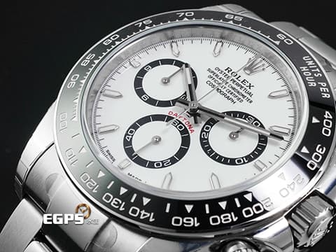 ROLEX 勞力士 Cosmograph Daytona 宇宙計時型 迪通拿 126500LN 計時碼表 白熊貓 白色面盤搭配黑色計時圈&nbsp;不鏽鋼材質 陶瓷錶圈 最新4131機芯 2025年保卡 極稀少全部原廠膠膜&nbsp;自動上鍊 40mm