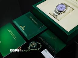 ROLEX 勞力士 Oyster Perpetual 36 蠔式恆動型 126000 <font color="#e0bbf2">最新款 薰衣草紫色面盤</font>&nbsp;OP36 不鏽鋼 大三針<font color="#FF0000">&nbsp;2025年保卡</font> 自動上鍊 36mm