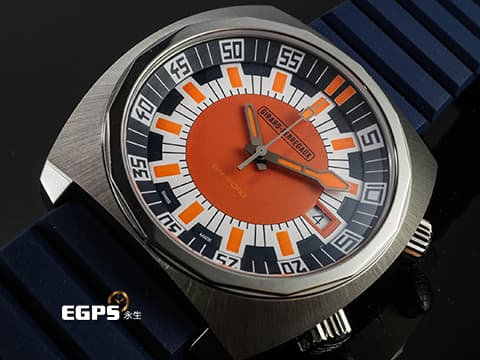 GIRARD PERREGAUX GP 芝柏 Deep Diver 39500-21-3266-6CX 太金屬材質&nbsp;藍、橘、白三色鮮明錶盤 2025年保卡 全球限量350只&nbsp;自動上鏈&nbsp;44mm