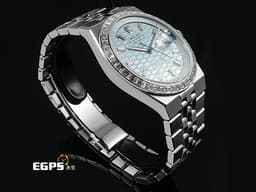 ROLEX 勞力士 Land-Dweller 127386 PT950 鉑金材質&nbsp;<font color="#fa00fa">最新系列 陸行者 勞力士數一數二的透背錶款</font><font color="#05f0f0"> 醇冰藍色蜂巢圖案錶面 原廠鑲嵌鑽石錶圈、梯形鑽石時標</font>&nbsp;<font color="#FF0000">2026年保卡 纖薄紀念型（Flat Jubilee）錶帶</font>&nbsp;自動上鍊 40mm