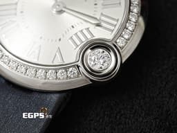 CARTIER 卡地亞 Ballon Blanc de Cartier&nbsp;<font color="#cdcbcb">白氣球</font><font color="#FF0000"> </font>原鑲鑽圈 W4BL0003<font color="#FF0000"> </font>不鏽鋼<font color="#FF0000"> 2022年保單</font>&nbsp;石英腕錶 30mm