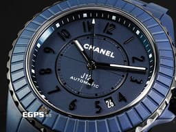 CHANEL 香奈兒 J12 Caliber 12.1系列 H9632&nbsp;<font color="#05f0f0">2025年最新款 霧面藍色高抗磨陶瓷材質 霧面藍色清漆錶盤 </font><font color="#ff0000">2025年保卡</font>&nbsp;自動上鍊 38mm