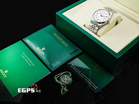 ROLEX 勞力士 Land-Dweller 40 蠔式 陸行者 127334 醇白色蜂巢圖案錶面 大三針 不鏽鋼&nbsp;最新款7135型機芯 透明錶背&nbsp;18K白金經典三角坑紋外圈&nbsp;2026年保卡 纖薄紀念型（Flat Jubilee）錶帶&nbsp;自動上鍊 40mm