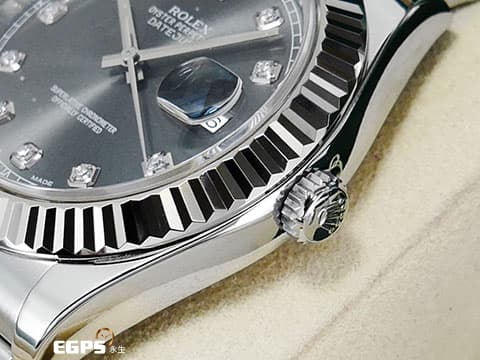 ROLEX 勞力士 DATEJUST II 116334 蠔式日誌型 銀灰色面盤 原鑲鑽石時標 白K金三角坑紋錶圈 銀灰色面盤 原鑲鑽石時標&nbsp;&nbsp;台灣公司貨 自動上鍊 41mm