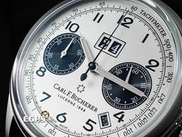 Carl F. Bucherer 寶齊萊 Heritage BiCompax Annual 傳承系列 00.10803.08.12.01 不鏽鋼材質&nbsp;<font color="#05f0f0">年曆功能 大日期窗 銀白色熊貓面盤</font> <font color="#FF0000">2019年保卡 台灣公司貨 限量888支</font> 自動上鍊 41mm