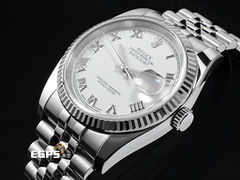 ROLEX 勞力士 DATEJUST 116234 蠔式 經典 不鏽鋼材質 白色面盤 立體羅馬數字時標 2018年保卡 台灣公司貨 自動上鏈&nbsp;36mm