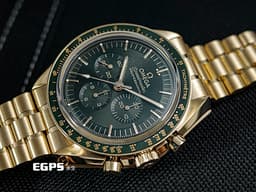 OMEGA 歐米茄 Speedmaster Moonwatch Professional 超霸 速霸 <font color="#edbb91">Moonshine金</font> 31060425010001 <font color="#2a6d1c">綠色面盤</font> 計時碼表 專業 登月錶&nbsp;<font color="#FF0000">3861機芯&nbsp;</font><font color="#FF0000">2022年台灣公司貨</font>&nbsp;同軸擒縱 手上鏈 42 mm