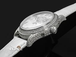 PATEK PHILIPPE 百達翡麗 PP錶 Annual Calendar 複雜功能計時系列 4937G/001 18K白金材質 <font color="#fa00fa">年曆錶 月相顯示</font><font color="#05f0f0"> 原廠鑲嵌鑽石錶圈 珍珠貝殼面盤</font>&nbsp;自動上鍊 37mm