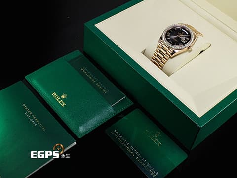 ROLEX 勞力士 Day-Date 40 DD40 蠔式 星期日曆型 228345RBR 18K永恆玫瑰金&nbsp;18K玫瑰金金立體羅馬數字時標&nbsp;漸變石板灰色 原廠鑲嵌鑽石錶圈&nbsp;2025年保卡&nbsp;自動上鍊 40mm
