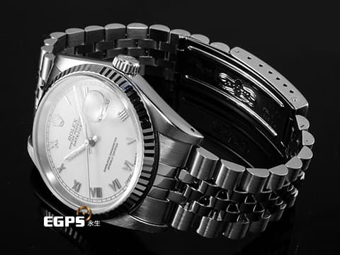 ROLEX 勞力士 DateJust DJ 36 16234 不銹鋼材質 白色面盤 羅馬數字時標 紀念型 五銖錶帶 自動上鍊 36mm