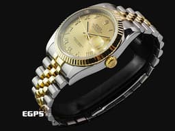 ROLEX 勞力士 DateJust DJ36 116233 18K黃金&amp;不鏽鋼材質 半金款 <font color="#f7f2c5">香檳金色面盤 立體羅馬數字時標</font>&nbsp;<font color="#ff0000">2016年保卡</font>&nbsp;自動上鏈 36mm