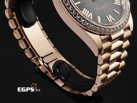 ROLEX 勞力士 Day-Date 40 DD40 蠔式 星期日曆型 228345RBR 18K永恆玫瑰金&nbsp;18K玫瑰金金立體羅馬數字時標&nbsp;漸變石板灰色 原廠鑲嵌鑽石錶圈&nbsp;2025年保卡&nbsp;自動上鍊 40mm
