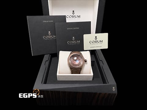 CORUM崑崙 Bubble泡泡系列 Optical Art限量版 魔幻巧克力泡泡錶 082.311.98 藝術設計型收藏腕錶 自動上鍊 全球限量350支 47mm