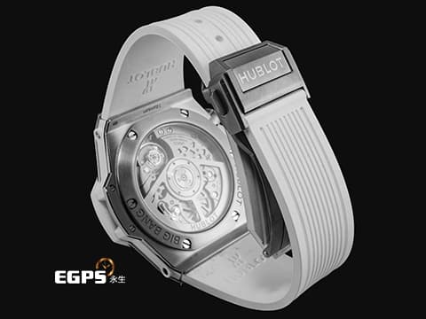 Hublot 宇舶 BIG BANG 大爆炸 Unico Titanium&nbsp;441.NE.2011.RW.1704 鈦金屬材質 原廠鑲嵌170顆鑽石錶殼（共0.8克拉） 126顆鑽石錶圈（共1.1克拉） 2024年電子保單 飛返計時碼錶 自動上鍊 42mm